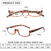 KERECSEN 3 Pack Semi-Rimless Reading Glasses Unisex 078 - kerecsen